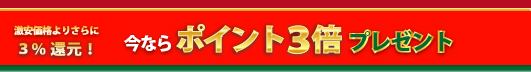 ポイント3倍プレゼント